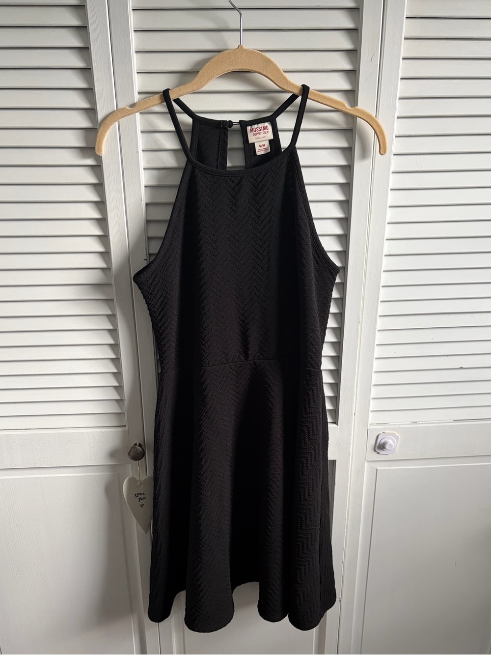 Mossimo Supply Co. Black Halter Skater Dress - M